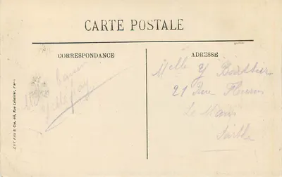 Chartres — Katedra — Portaal Królewskie — LL. — Wydawca LL. — N° 13 — Rewers