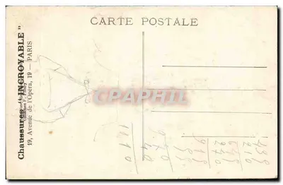 Paris — O 'Clement Bayard' voando sobre a Avenida Reille (XIVe arr.) — Editor 'Chaussures 'Incroyable' — Verso