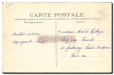 Szkoła Chłopców ulicy Clamart — Billancourt — P.A. 61 — Rewers