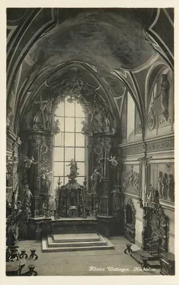 Mosteiro de Wettingen — Interior da igreja — Edição Photoglob, Zürich, f 3280