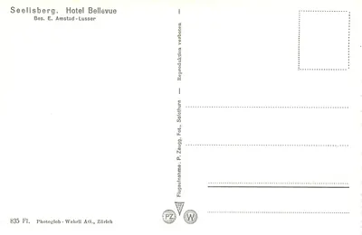 Seelisberg nad Vierwaldstättersee — Hotel Bellevue — Photoglob-Wehrli AG, Zürich — Rewers