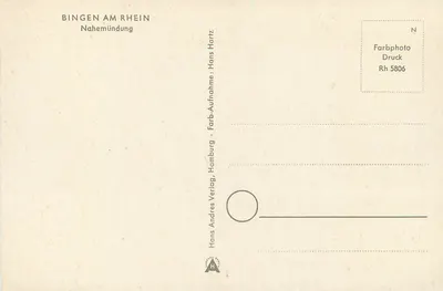 Bingen am Rhein — Nahemündung — Hans Hartz, Rh 5806 — Rewers