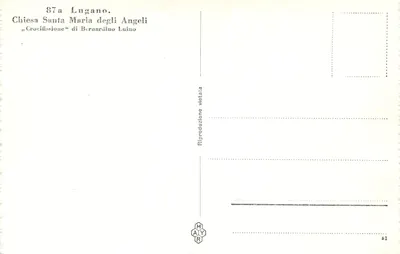 Igreja Santa Maria degli Angeli — Crucificação de Bernardino Luino — editor MAYR, n° 87a — Verso