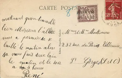 LONS-le-SAUNIER (Jura) — La Préfecture — Edition Nouvelles Galeries, n°115 — Verso