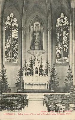 Lunéville - Igreja de Joana d'Arc - Altar-mestre e Estátua de Joana d'Arc — Quantin, litografia, editor, Lunéville - Igreja Henrique