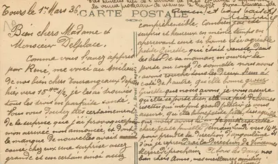 Tours (Indre-et-Loire) — Efeito de noite sobre a Loire — A. B. n°10 — Verso