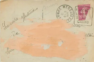 Le Tréport-Mers — Hangary stacji w burzowym pogodzie — wydawca nieznany, numer 105 — Rewers