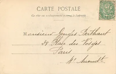 Palácio de Fontainebleau - Quarto de dormir das Rainhas-Mães — Thibault, Editores, Fountainebleau-Malan, n°66 — Verso