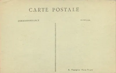 Castelo de BLOIS — Ala de Francisco I, Salão de Honra, Medalhão da lareira — A. Papeghin, Paris Tours — Verso