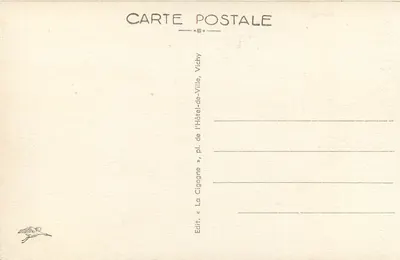 Vichy — Parque e Fonte dos Celestins — Editor La Cigogne, Vichy — Verso
