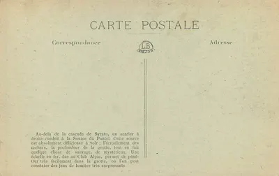 Fonte do Pontet — Vale da Loue — Sítios Pitorescos da França-Comtado — C.T.B. — Verso