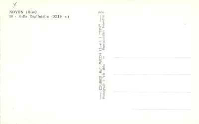 Noyon (Oise) — Sala Capitular (século XIII) — Combier Imp. Macon — Verso
