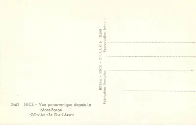 Nice — Panoramiczny widok z Mont-Boron — Rella — Rewers