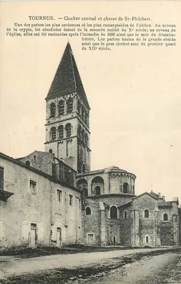 Tournus — Torre central e cabeceira da Igreja de São Filiberto