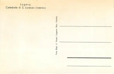 Lugano — Katedra św. Lorenzo (wewnętrzna) — Foto V. Vicari, Lugano — Rewers