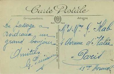Bordeaux — Les Allées de Tourny — LL. — N° 117 — Rewers