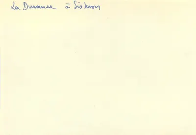 A Durance — Siskwon — Verso