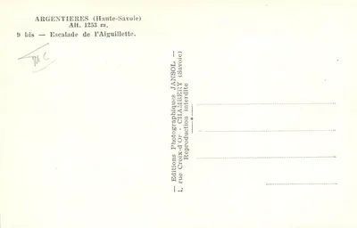 Wspinaczka na Aiguillette — Argentières (Haute-Savoie) — Jansol — Rewers