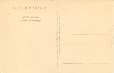 La Porte d'Allemagne — Metz (Moselle) — Éditions d'Art YVON — Reverso