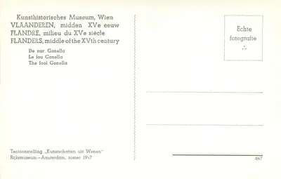 Szalony Gonella — Flandryja, połowa XV wieku — Kunsthistorisches Museum, Wiedeń — Rewers