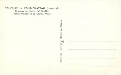 Calvaire de Pont-Château — Caminho da Cruz, IVª Estação — Coleção da Estrela — Verso