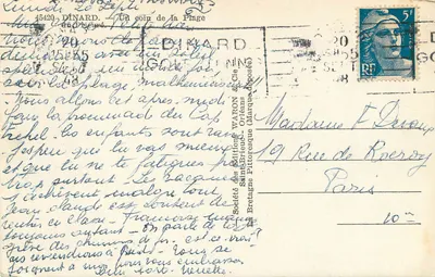 Piaszczysty brzeg Dinard — fragment brzegu — Wydawnictwo Waron — Rewers
