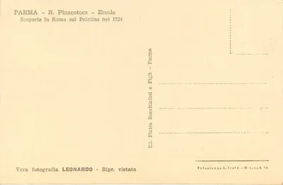 Ercole Scoperto w Rzymie na Palatynie w 1724 — R. Pinacoteca — nr 970 — Rewers