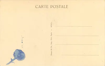 Muzeum Louwra — Rzeźba Donatello: Matka Boża z Dzieciątkiem — Wydawca Braun & Cie, Paryż — Rewers