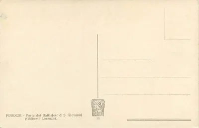 Porta do Batistério de Florença — Ghiberti — editor não visível — Verso