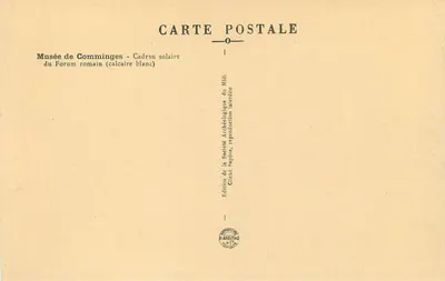 Quadrante solare — Museo di Comminges — edizione della Società Archeologica del Midi — Verso