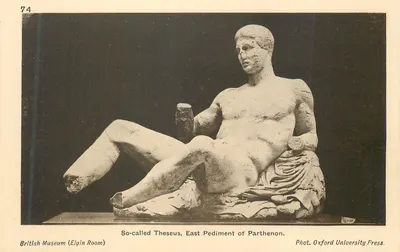 Estátua chamada Teseu, Pédimento oriental do Partenon — British Museum (Sala Elgin) — Oxford University Press, n° 74