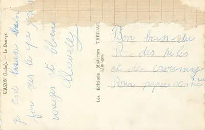 O Barragem d'Éguzon (Indre) — vista panorâmica — Les Éditions Modernes Limoges — Verso