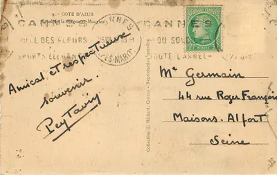Kanal Magne w Mougins — Côte d'Azur — G. Richard — Rewers