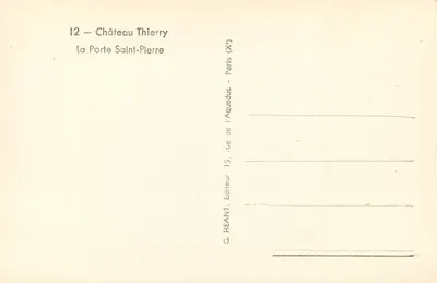 Porta Saint-Pierre — Château-Thierry — G. REANT, Paris — Verso