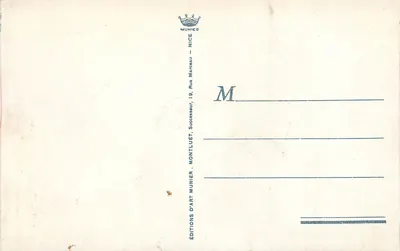 Nice - Promenade des Anglais — wydawca Munier, n° 59 — Rewers