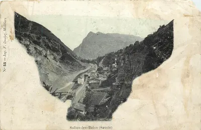 Bilhete postal antigo Salins les Bains (Savoie)