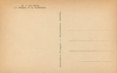 Le Mans — Il Teatro e la Cattedrale — Edizione francese — Verso