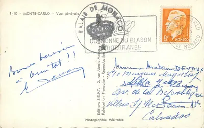 Monte-Carlo — Vista geral — Éditions S.E.P.T. - Fabrication Française — Verso
