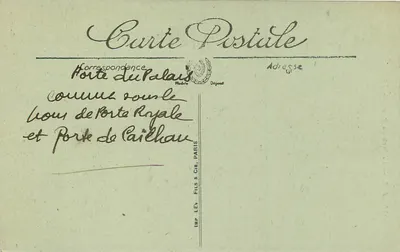 Bordeaux — La Puerta del Palacio — LL. 159 — Reverso
