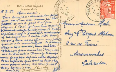 A grande campana — Bordeaux (Gironde) — Les Éditions d'Avon — Verso