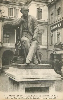 Viena (Isère) — Estátua de François Ponsard 1814-1867, autor de Lucrèce, Charlotte Corday, etc. — B. F., PARIS