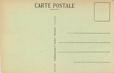 Besançon-les-Bains — El Doubs y el Puente de San Pedro vistos desde el Muelle de Estrasburgo — Editor C. Lardier, n° 179 — Reverso