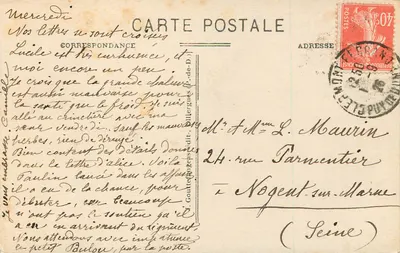 O PUY-de-DOME visto do lado norte — com o caminho romano e a linha ferroviária — G. d'o - 545 — Verso