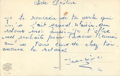 Bouquet de fleurs — éditeur C. Vive, n° 4 — Verso