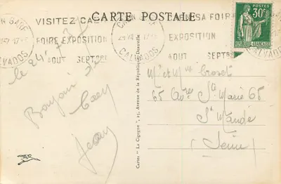 Caen - A Igreja de São Pedro - Saint Peter Church — editor Cartes 'La Cigogne', n°9 — Verso