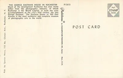 George Eastman House of Photography — Stare i Nowe — Darmowe — wydawca Colourpicture Publishers, Inc. Boston — Rewers