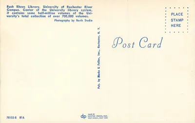 Biblioteka Rush Rhees — Uniwersytet w Rochester — wydawca Dexter Press, Inc., Nyack, N.Y. — Rewers
