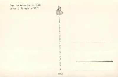 Lago di Misurina — em direção ao Sorapis — editor FUTO EDIZIONI GHEDINA CORIINA — Verso