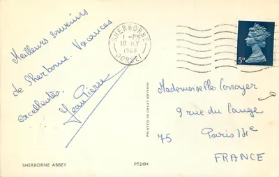 Abadia de Sherborne — Inglaterra — editor PT2494 — Verso