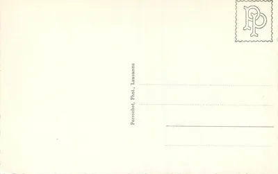 Nyon. Castelo e Mont Blanc — editor Perrochet, Lausanne, n° 6571 — Verso